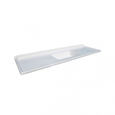 Pia Pedra Art 1,20 X 0,52 Branca Fibra Luxo