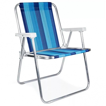 Cadeira de Praia Alta de Aluminio